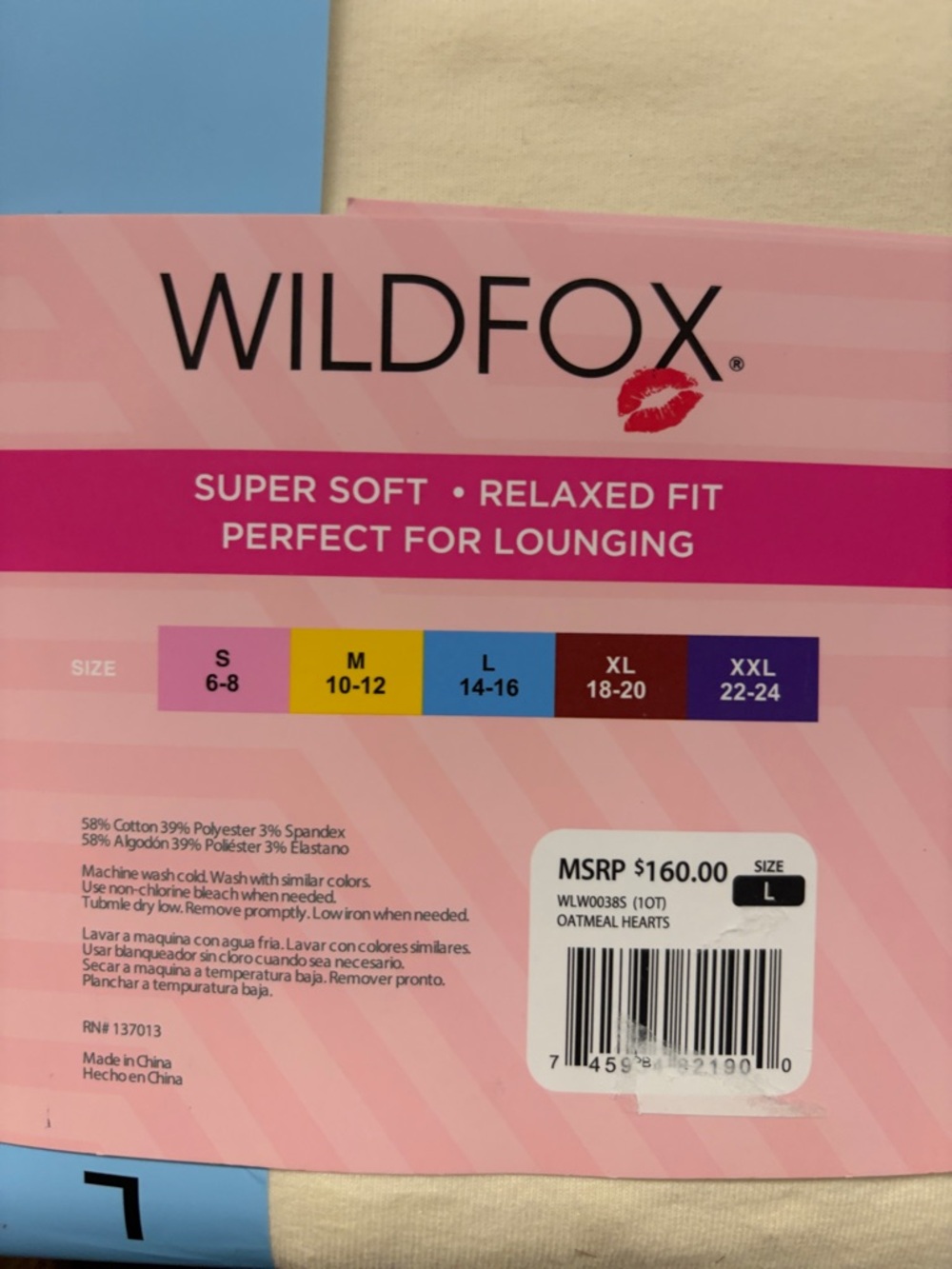 NWT Wildfox Cream Sweatshirt & Shorts Set with Multicolor Heart Print - Picture 7 of 7
